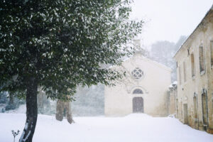 La Chapelle de Montlobre sous la neige en 2018